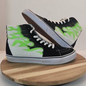 Vans Sk8-Hi 'Flame Black White' VN0A4U3CXEY Mens Size 10.5
